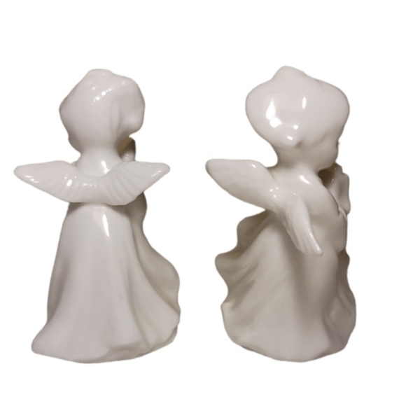 Set of 2 all white gifting angels - Picture 4 of 5